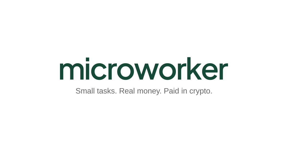 Microworker, as it opens in a browser tab
